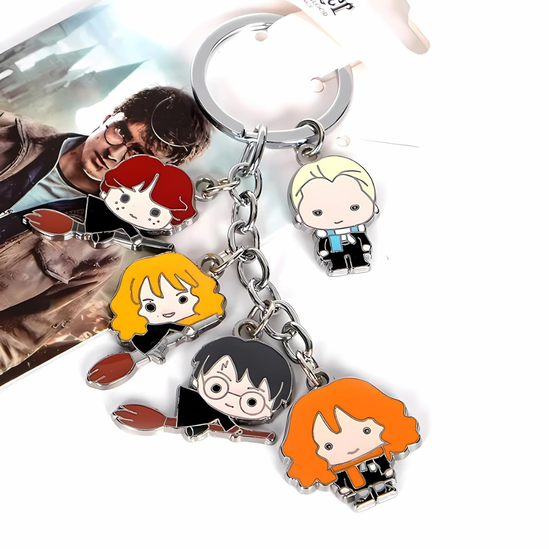Harry Potter Multi Charm Metal Keychain - Tinyminymo