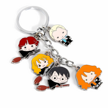 Load image into Gallery viewer, Harry Potter Multi Charm Metal Keychain - Tinyminymo