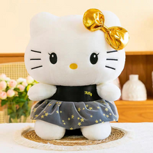 Load image into Gallery viewer, Hello Kitty Soft Toy with a Golden bow and Star-patterned Skirt - Tinyminymo