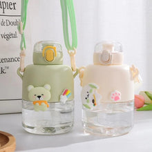 Load image into Gallery viewer, Kawaii Bunny and Bear Sipper Bottle - Tinyminymo