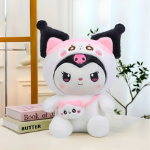 Load image into Gallery viewer, Kuromi Plush Toy on a Table - Tinyminymo