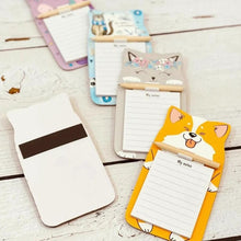 Load image into Gallery viewer, Back side with Magnet of Kawaii Magnetic Notepad with Pencil - Tinyminymo
