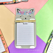 Load image into Gallery viewer, Cute Kitty - Kawaii Magnetic Notepad with Pencil - Tinyminymo