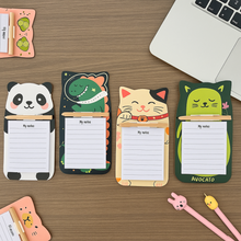 Load image into Gallery viewer, Four Varients of Kawaii Magnetic Notepad with Pencil on the Table - Tinyminymo
