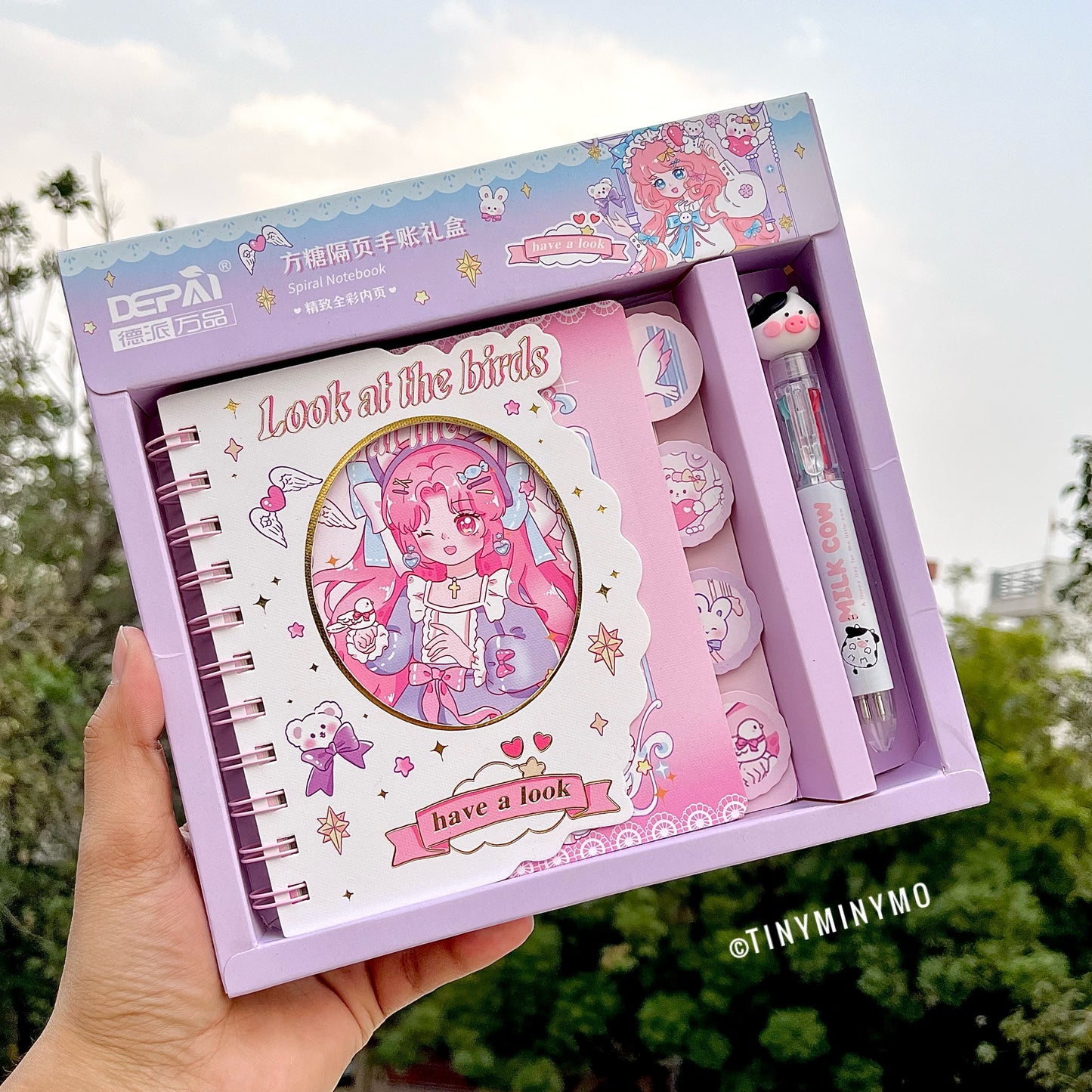 Kawaii Spiral Notebook with Pen Set - Tinyminymo
