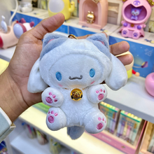Load image into Gallery viewer, Cinnamoroll Character of Kitty Cosplay Sanrio Plush Keychain - Tinyminymo