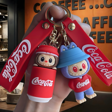 Load image into Gallery viewer, Two Coca Cola Labubu Character Keychain Design - Tinyminymo