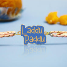 Load image into Gallery viewer, Laddu Paddu Metal Rakhi - Tinyminymo