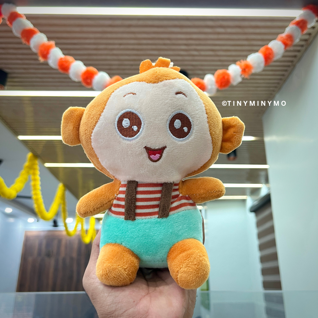 Little Monkey Soft Toy held in a Hand - Tinyminymo