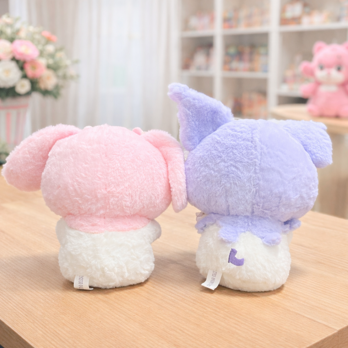 Two Plush Toys, One My Melody and One Kuromi from Back - Tinyminymo