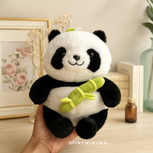 Load image into Gallery viewer, Little Panda Soft Toy Held in a Hand - Tinyminymo