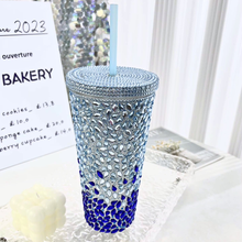 Load image into Gallery viewer, Blue Color Glitter Sipper - Tinyminymo