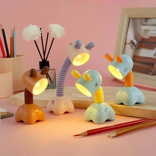 Load image into Gallery viewer, Mini Animal Stretchable Neck Desk Lamp - Tinyminymo