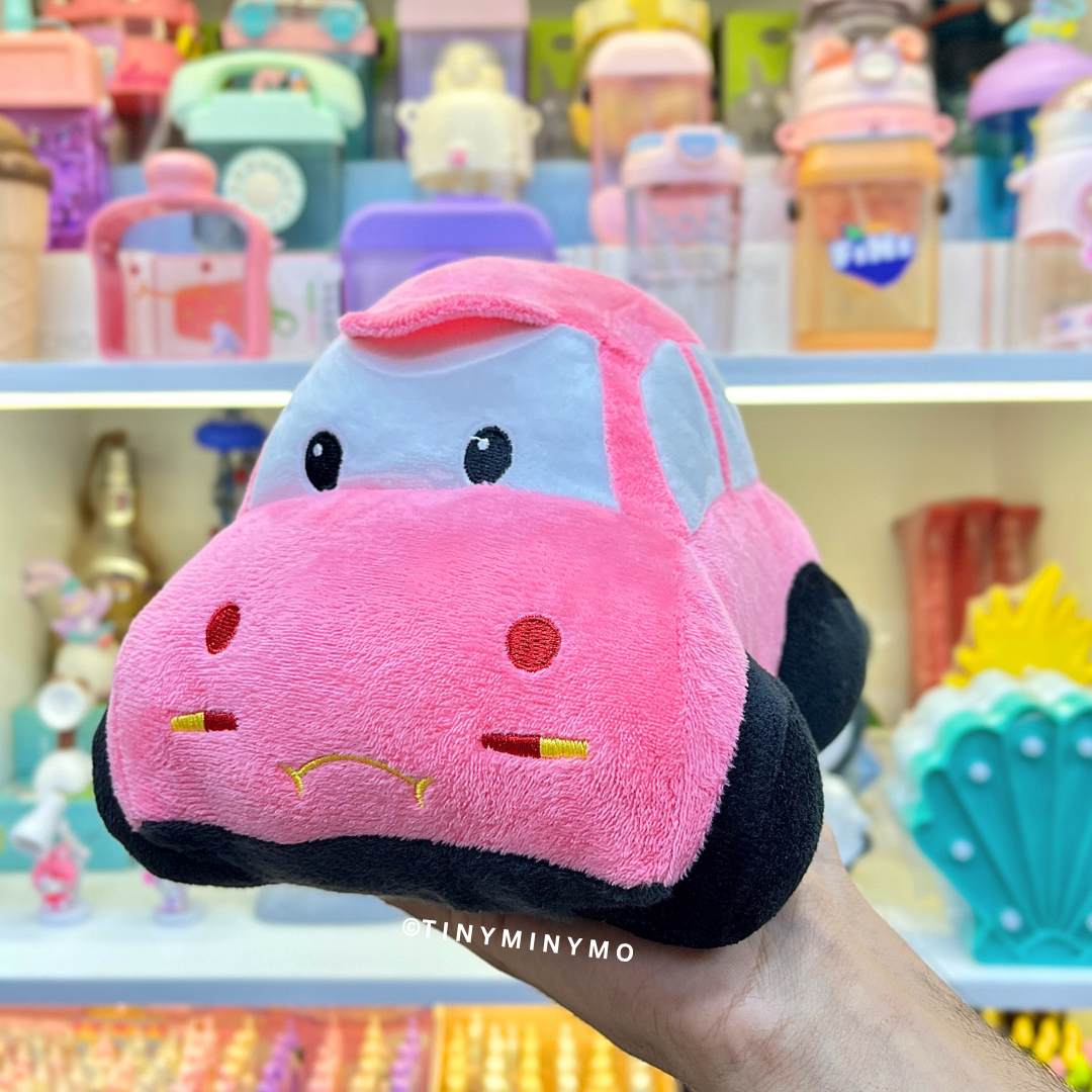 Mini Car Soft Toy for Kids – Cute, Safe Soft, Toy in Pink and