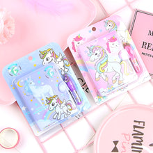 Load image into Gallery viewer, Mini Diary with Pen - Unicorn - TinyMinyMo