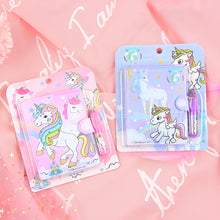 Load image into Gallery viewer, Mini Diary with Pen - Unicorn - TinyMinyMo