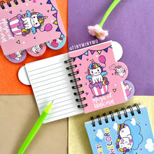 Load image into Gallery viewer, Mini Unicorn Spiral Diary - Tinyminymo