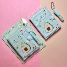 Load image into Gallery viewer, Mini Diary with Pen - Avocado - Tinyminymo
