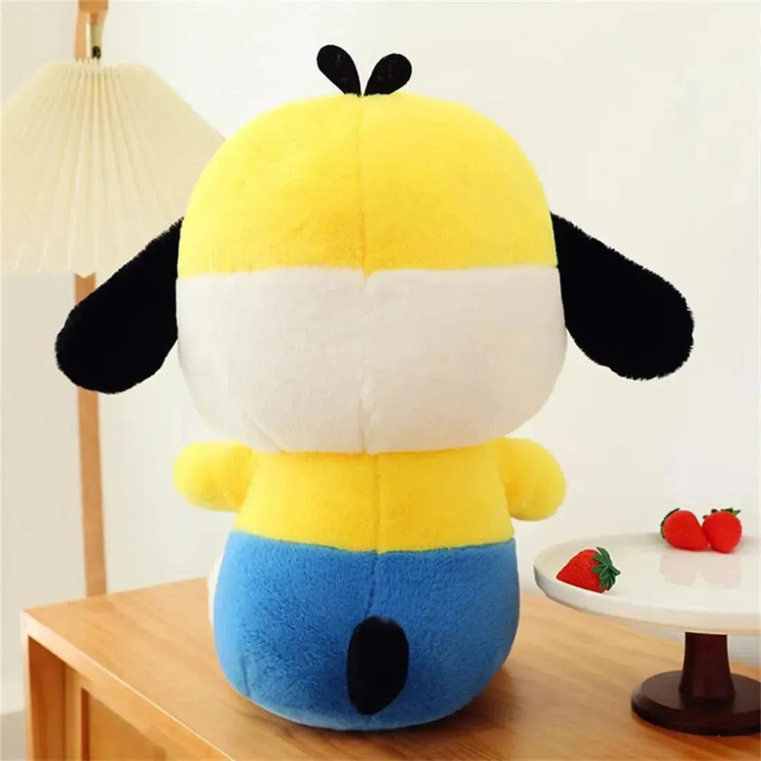 Backside of Minion Cosplay Pochacco Plush Toy - Tinyminymo