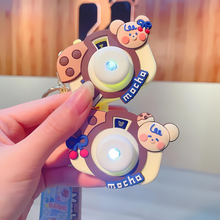 Load image into Gallery viewer, Mocha Bear Projector Keychain - Tinyminymo