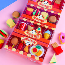 Load image into Gallery viewer, Panda Fast Food Erasers - Set of 4 -Tinyminymo