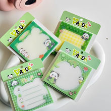 Load image into Gallery viewer, Set of Panda Sticky Notes with Panda Designs on a White Surface - Tinyminymo