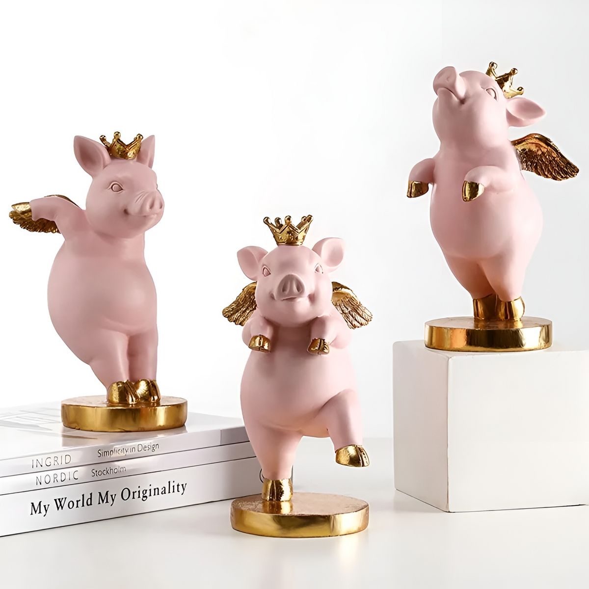 Piggy with Golden Wings Figure - Tinyminymo