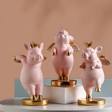 Load image into Gallery viewer, Piggy with Golden Wings Figure - Tinyminymo