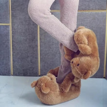 Load image into Gallery viewer, Plush Bear Slipper - Tinyminymo