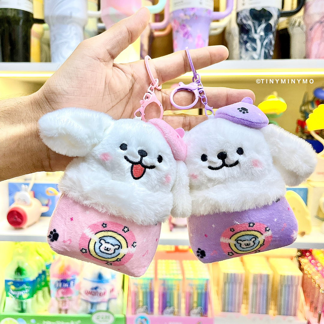 Plush Cute Dog 3D Keychain - Tinyminymo
