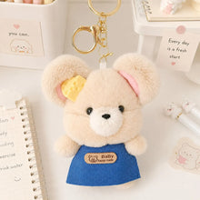 Load image into Gallery viewer, Beige Color Mouse Keychain - Tinyminymo