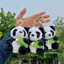 Load image into Gallery viewer, Plush Panda 3D Keychain - Tinyminymo