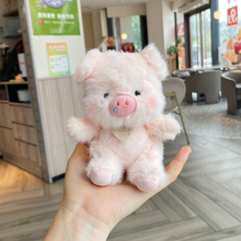 Load image into Gallery viewer, A Pink Plush Piggy 3D Keychain Sitting on a Person’s Hand - Tinyminymo
