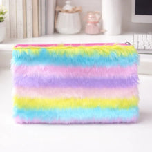 Load image into Gallery viewer, Multicolored Pastel Plush Pouch - Tinyminymo