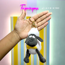 Load image into Gallery viewer, Plush Sheep with Bow 3D Keychain - Tinyminymo