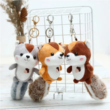 Load image into Gallery viewer, Plush Squirrel 3D keychain - Tinyminymo