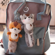 Load image into Gallery viewer, Plush Squirrel 3D keychain - Tinyminymo
