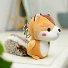 Load image into Gallery viewer, Plush Squirrel 3D keychain - Tinyminymo