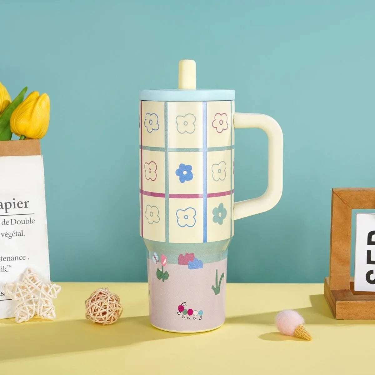 Printed Floral Design Sipper - Tinyminymo