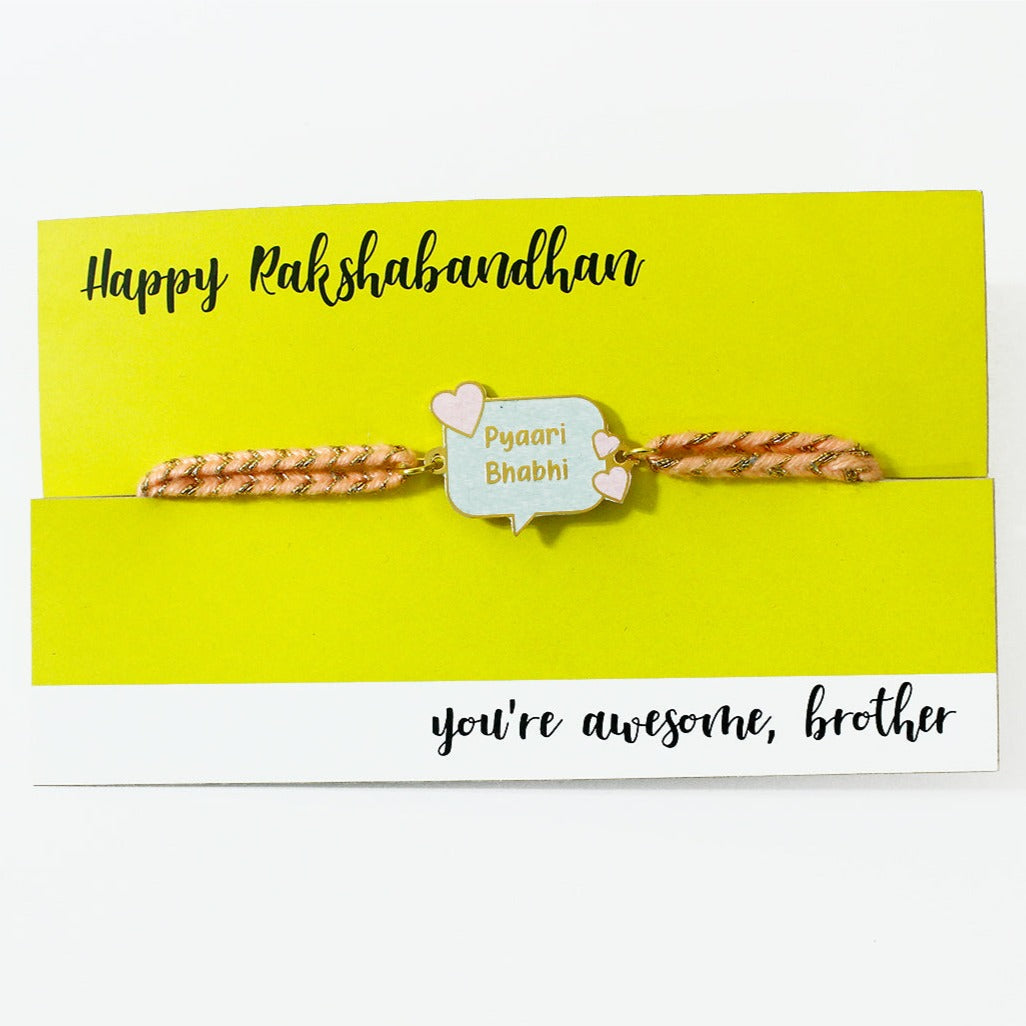 Pyaari Bhabhi Metal Rakhi - Tinyminymo