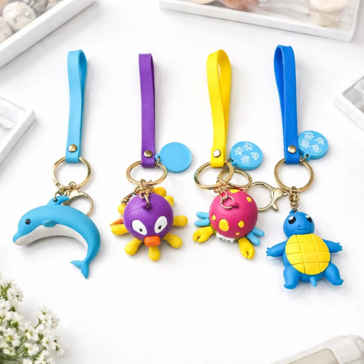 Four Designs of Sea World Keychains - Tinyminymo