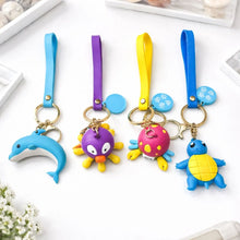 Load image into Gallery viewer, Four Designs of Sea World Keychains - Tinyminymo