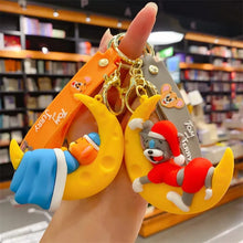 Load image into Gallery viewer, Sleeping Tom and jerry Keychain - Tinyminymo