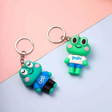 Load image into Gallery viewer, Smiling Frog Keychain without Lanyard - Tinyminymo
