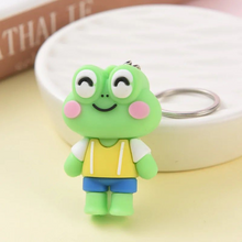 Load image into Gallery viewer, Smiling Frog Keychain without Lanyard - Tinyminymo