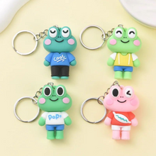 Load image into Gallery viewer, Smiling Frog Keychain without Lanyard - Tinyminymo