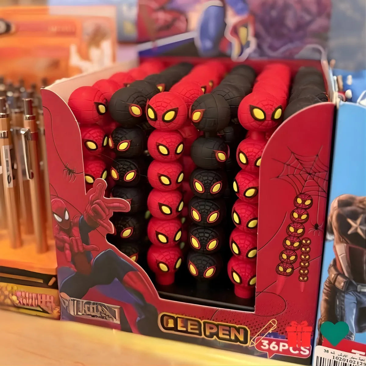 Spiderman themed Rotating Pens - Tinyminymo