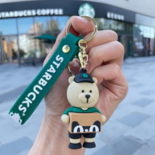 Load image into Gallery viewer, Starbucks Employee Bear 3D Keychain - Tinyminymo