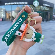 Load image into Gallery viewer, Starbucks Employee Bear 3D Keychain - Tinyminymo