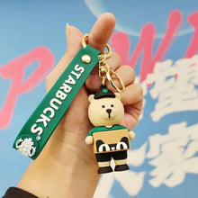 Load image into Gallery viewer, Starbucks Employee Bear 3D Keychain - Tinyminymo